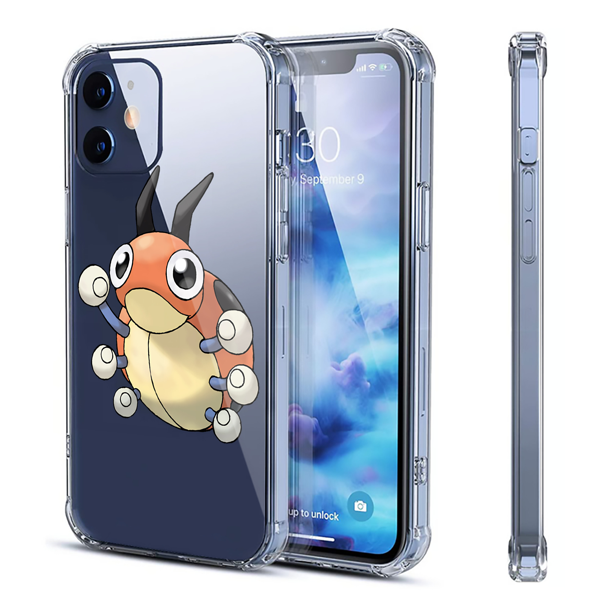 （画像用） ポケットモンスター Pokémon 【iPhone 12シリーズ対応】透明スマホケース（クリアソフトケース）